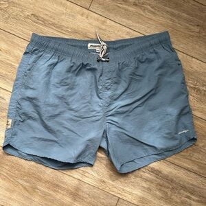 Maamgic Solid Blue Nylon Swim Trunks XXL